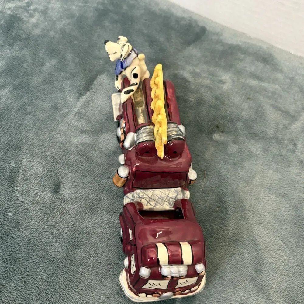 Blue Sky Clayworks Heather Goldminc-Heroes Brigade Firetruck W/ Dalmatian READ